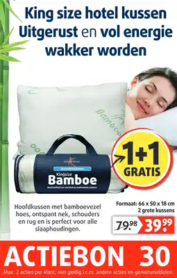 Lucovitaal Kingsize Bamboe kussen aanbieding