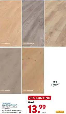 Kluswijs EURO HOME COUNTRY LAMINAAT aanbieding