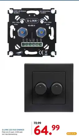 Kluswijs Q-LINK LED DUO DIMMER aanbieding