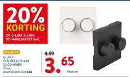 Kluswijs Q-LINK CENTRAALPLAAT DUODIMMER aanbieding