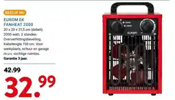 Kluswijs EUROM EK FANHEAT 2000 aanbieding