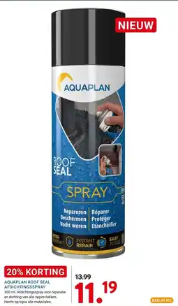 Kluswijs AQUAPLAN ROOF SEAL AFDICHTINGSSPRAY aanbieding