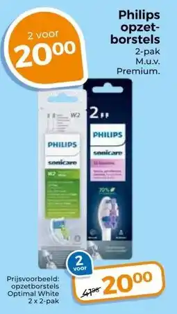 Trekpleister Philips opzet- borstels aanbieding