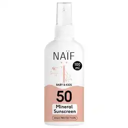 Etos Naïf Zonnebrand Spray Baby & Kids SPF50 100 ML aanbieding