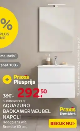 Praxis Aquazuro Badkamermeubel Napoli aanbieding