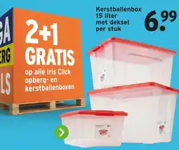GAMMA Kerstballenbox 15 liter met deksel aanbieding