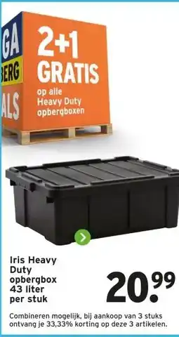 GAMMA Iris Heavy Duty opbergbox 43 liter aanbieding