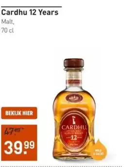 Gall & Gall Cardhu 12 Years 70CL aanbieding