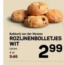 Ekoplaza ROZIJNENBOLLETJES WIT aanbieding