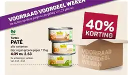 Ekoplaza Tartex PATÉ aanbieding