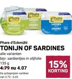 Ekoplaza Phare d'Eckmühl TONIJN OF SARDINES aanbieding