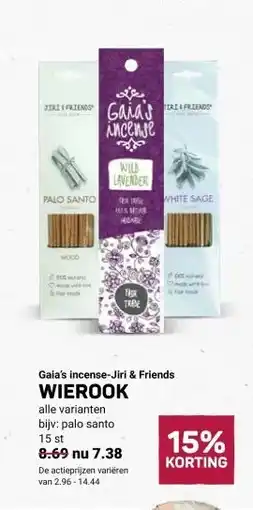 Ekoplaza Gaia's incense-Jiri & Friends WIEROOK aanbieding