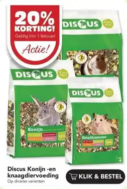 Discus Discus Konijn en knaagdiervoeding aanbieding