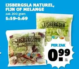 Boon`s Markt IJSBERGSLA NATUREL, FIJN OF MELANGE aanbieding