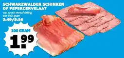 Boon`s Markt SCHWARZWALDER SCHINKEN OF PEPERCERVELAAT aanbieding