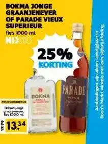 Boon`s Markt BOKMA JONGE GRAANJENEVER OF PARADE VIEUX SUPERIEUR aanbieding