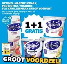 Boon`s Markt OPTIMEL MAGERE KWARK, PROBIOTICA YOGHURT, VLA VANILLESMAAK EN/OF YOGHURT aanbieding