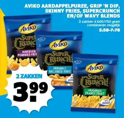 Boon`s Markt AVIKO AARDAPPELPUREE, GRIP 'N DIP, SKINNY FRIES, SUPERCRUNCH EN/OF WAVY BLENDS aanbieding