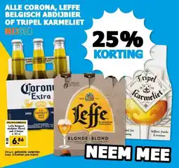 Boon`s Markt ALLE CORONA, LEFFE BELGISCH ABDIJBIER OF TRIPEL KARMELIET aanbieding