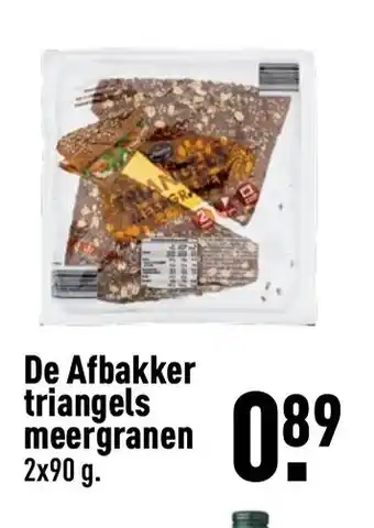 ALDI De Afbakker triangel meergranen 2 x 90 g aanbieding