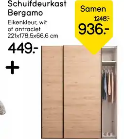 Leen Bakker Schuifdeurkast Bergamo aanbieding