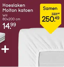 Leen Bakker Hoeslaken Molton katoen aanbieding