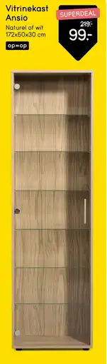 Leen Bakker Vitrinekast Ansio aanbieding