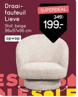 Leen Bakker Draai- fauteuil Lieve aanbieding
