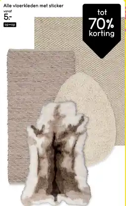 Leen Bakker Alle vloerkleden met sticker aanbieding
