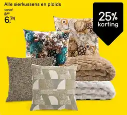 Leen Bakker Alle sierkussens en plaids aanbieding