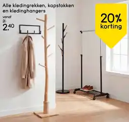 Leen Bakker Alle kledingrekken, kapstokken en kledinghangers aanbieding