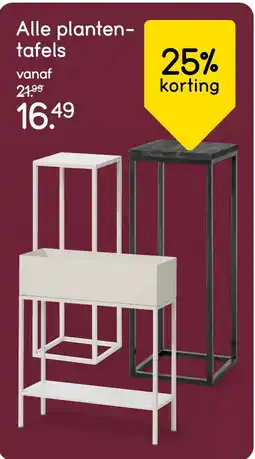 Leen Bakker Alle planten- tafels aanbieding