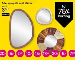 Leen Bakker Alle spiegels met sticker aanbieding