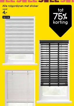 Leen Bakker Alle rolgordijnen met sticker aanbieding