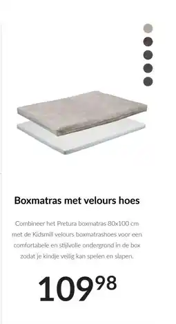 Babypark Boxmatras met velours hoes aanbieding