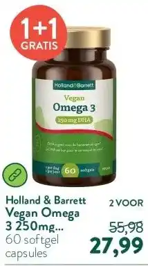 Holland & Barrett Vegan Omega 3 250mg DHA - 60 softgels aanbieding