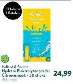 Holland & Barrett Hydrate Elektrolytenpoeder Citroensmaak - 30 sticks aanbieding