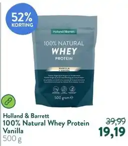 Holland & Barrett 100% Natural Whey Protein Vanilla aanbieding