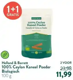 Holland & Barrett 100% Ceylon Kaneel Poeder Biologisch aanbieding