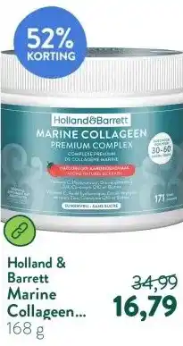 Holland & Barrett Marine Collageen Premium Complex Aardbei - 171g aanbieding