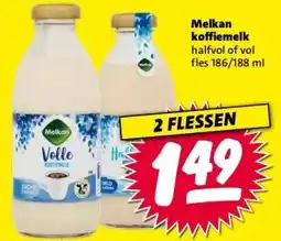 Nettorama Melkan koffiemelk halfvol of vol aanbieding