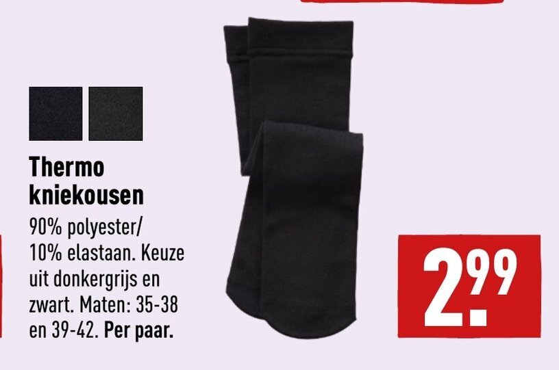 Thermo kniekousen aanbieding bij ALDI