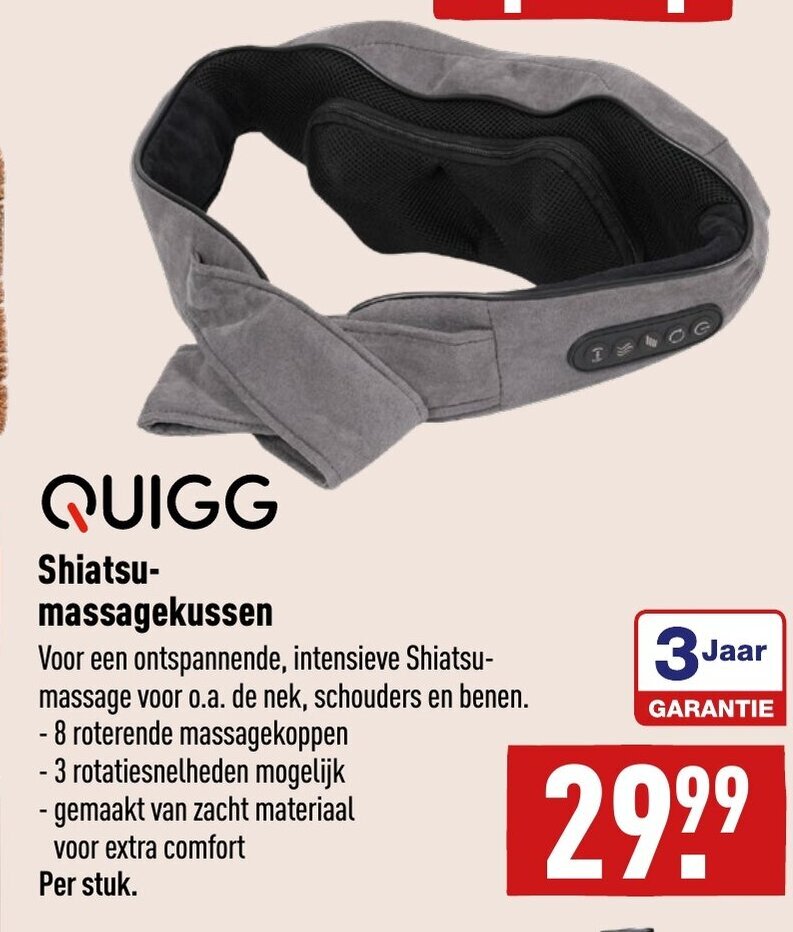 Shiatsumassagekussen aanbieding bij ALDI
