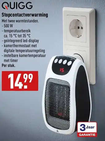 ALDI Stopcontactverwarming aanbieding