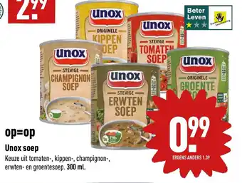 ALDI Unox soep 300ml aanbieding