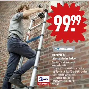 ALDI Aluminium telescopische ladder aanbieding