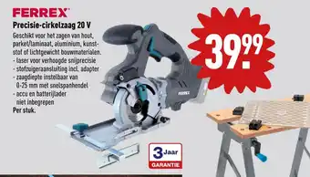 ALDI Precisie-cirkelzaag 20 V aanbieding