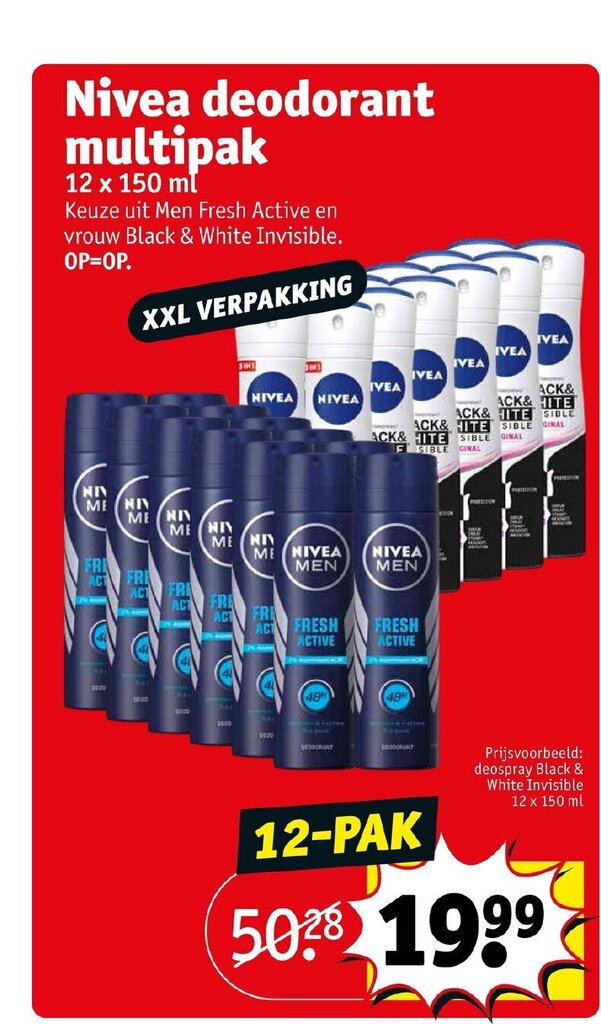 Nivea deodorant multipak aanbieding bij Kruidvat