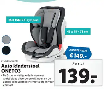 Lidl Kinderkraft Auto kinderstoel ONETO3 aanbieding