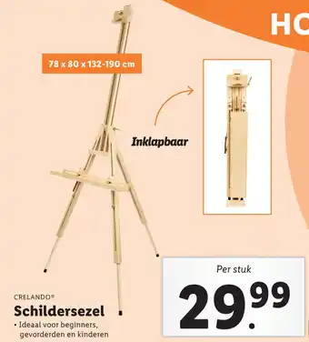 Lidl Crelando Schildersezel aanbieding